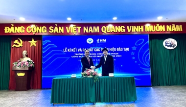 Lễ ký kết của Trường và Công ty nhân lực  Hoàng Minh