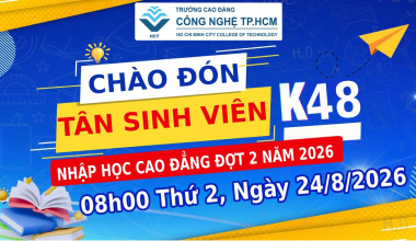 NHẬP HỌC CAO ĐẲNG CHÍNH QUY ĐỢT 2 NĂM 2026 8H00 THỨ 2 NGÀY 24 THÁNG 8 NĂM 2026