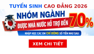HCT TUYỂN SINH 2026 CÁC NHÓM NGÀNH ĐƯỢC NHÀ NƯỚC HỖ TRỢ ĐẾN 70% HỌC PHÍ