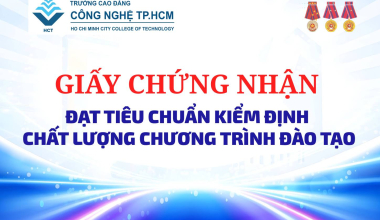 GIẤY CHỨNG NHẬN ĐẠT TIÊU CHUẨN KIỂM ĐỊNH  CHẤT LƯỢNG CHƯƠNG TRÌNH ĐÀO TẠO