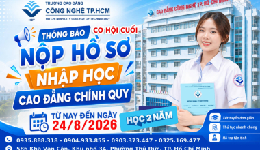 NỘP HỒ SƠ NHẬP HỌC CAO ĐẲNG CHÍNH QUY 2026 TỪ NAY ĐẾN 24 THÁNG 8