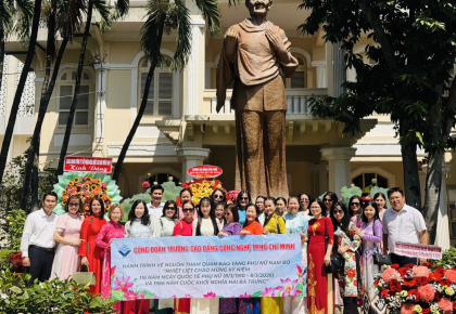 CÔNG ĐOÀN TRƯỜNG CAO ĐẲNG CÔNG NGHỆ TP.HCM TỔ CHỨC CHƯƠNG TRÌNH THAM QUAN, VỀ NGUỒN NHÂN NGÀY QUỐC TẾ PHỤ NỮ 8/3