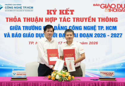 HCT KÝ KẾT THỎA THUẬN HỢP TÁC TRUYỀN THÔNG VỚI BÁO GIÁO DỤC VÀ THỜI ĐẠI