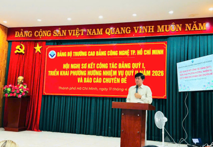 TỔ CHỨC HỘI NGHỊ SƠ KẾT CÔNG TÁC ĐẢNG QUÝ I, TRIỂN KHAI PHƯƠNG HƯỚNG NHIỆM VỤ NĂM 2026 VÀ BÁO CÁO CHUYÊN ĐỀ