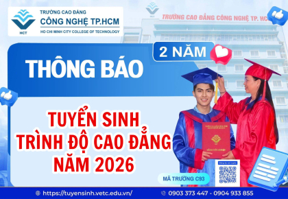 THÔNG BÁO TUYỂN SINH TRÌNH ĐỘ CAO ĐẲNG NĂM 2026