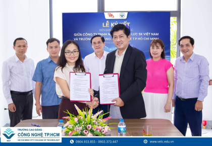 TRƯỜNG CAO ĐẲNG CÔNG NGHỆ TP. HCM KÝ KẾT HỢP TÁC VỚI CÔNG TY TNHH NGUỒN NHÂN LỰC SK VIỆT NAM TẠI HẢI PHÒNG