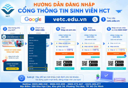 HƯỚNG DẪN ĐĂNG NHẬP CỔNG THÔNG TIN SINH VIÊN HCT