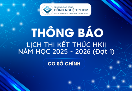 THÔNG BÁO - LỊCH THI KẾT THÚC MÔN HỌC KỲ II NĂM HỌC 2025 - 2026 (Đợt 1 - Cơ Sở Chính)