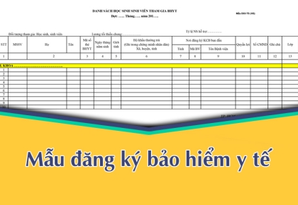 MẪU ĐĂNG KÝ BHYT