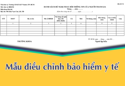 MẪU ĐIỀU CHỈNH BHYT