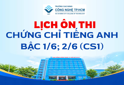 LỊCH ÔN THI CHỨNG CHỈ TIẾNG ANH BẬC 1/6; 2/6 (TRỤ SỞ CHÍNH)