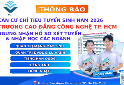 THÔNG BÁO CĂN CỨ CHỈ TIÊU TUYỂN SINH NĂM 2026: NGƯNG NHẬN HỒ SƠ XÉT TUYỂN VÀ NHẬP HỌC MỘT SỐ NGÀNH