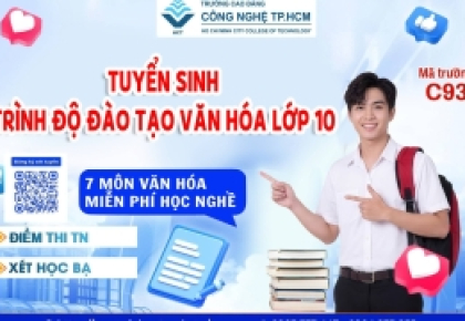THÔNG BÁO TUYỂN SINH ĐÀO TẠO VĂN HÓA LỚP 10 NĂM 2026
