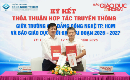 HCT KÝ KẾT THỎA THUẬN HỢP TÁC TRUYỀN THÔNG VỚI BÁO GIÁO DỤC VÀ THỜI ĐẠI
