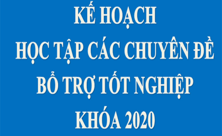Kế hoạch học tập các chuyên đề bổ trợ tốt nghiệp khoá 2020