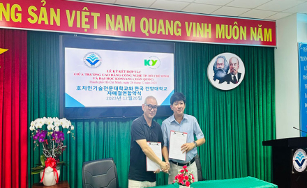 KÝ KẾT HỢP TÁC GIỮA TRƯỜNG CAO ĐẲNG CÔNG NGHỆ TP.HCM VÀ TRƯỜNG ĐẠI HỌC KONYANG HÀN QUỐC