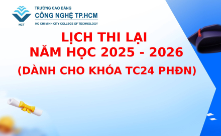 LỊCH THI LẠI NĂM HỌC 2025 - 2026 DÀNH CHO KHÓA TC24 PHĐN