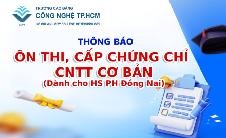 THÔNG BÁO ÔN THI, CẤP  CHỨNG CHỈ CÔNG NGHỆ THÔNG TIN CƠ BẢN (DÀNH CHO HS PH ĐỒNG NAI) 