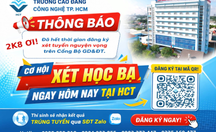 CƠ HỘI TRỞ THÀNH TÂN SINH VIÊN HCT VẪN CÒN – XÉT HỌC BẠ ĐẾN HẾT NGÀY 30/07/2026
