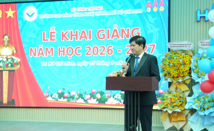 TRƯỜNG CAO ĐẲNG CÔNG NGHỆ TP. HCM LONG TRỌNG TỔ CHỨC LỄ KHAI GIẢNG NĂM HỌC 2026 – 2027