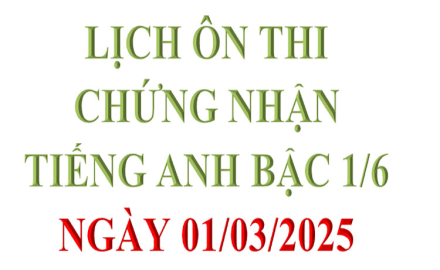 Điểm thi Chứng nhận Tiếng Anh bậc 1/6, thi ngày 04/01/2025
