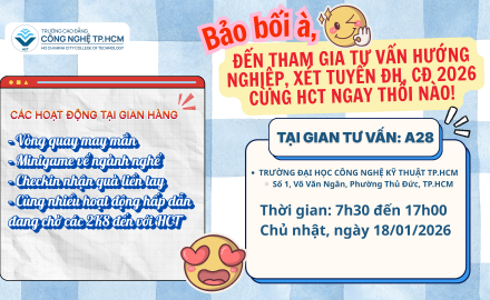 Trường CĐ Công nghệ TP.HCM tham gia Ngày hội tư vấn hướng nghiệp – xét tuyển ĐH, CĐ 2026