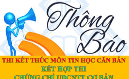 Danh sách dự thi kết thúc học phần Tin học căn bản Khóa 20 kết hợp thi chứng chỉ Tin học cơ bản và Nâng cao