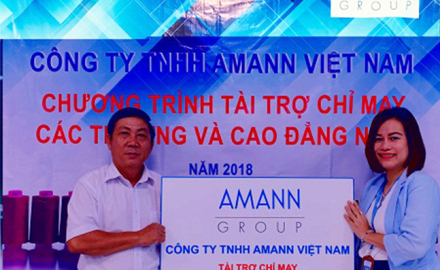 Công ty Amann Việt Nam thực hiện chương trình tài trợ chỉ may các trường đại học và cao đẳng