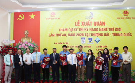 HCT TỰ HÀO CÓ THÍ SINH ĐẠI DIỆN VIỆT NAM THAM DỰ KỲ THI KỸ NĂNG NGHỀ THẾ GIỚI LẦN THỨ 48 NĂM 2026