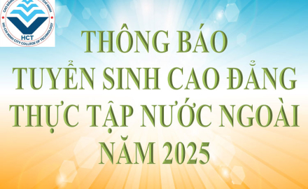 THÔNG BÁO, Tuyển sinh Cao đẳng – Thực tập nước ngoài, năm 2025
