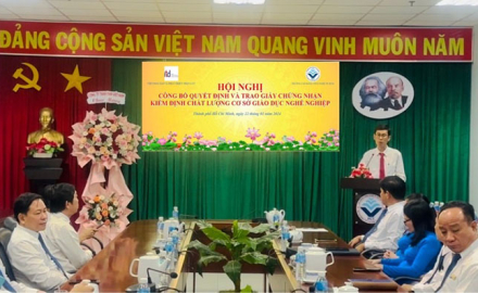 Trường Cao đẳng Công nghệ TP.HCM đạt kiểm định chất lượng cơ sở giáo dục nghề nghiệp