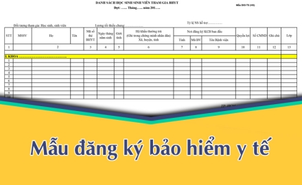 MẪU ĐĂNG KÝ BHYT