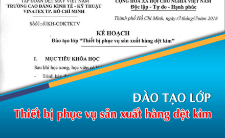 Đào tạo lớp Thiết bị phục vụ sản xuất hàng dệt kim