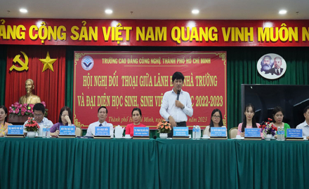 Hội nghị đối thoại giữa Lãnh đạo nhà trường và đại diện học sinh, sinh viên năm học 2022 – 2023