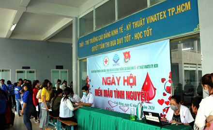 Trường Cao đẳng Kinh tế – Kỹ thuật Vinatex Tp.HCM tổ chức “Ngày hội hiến máu tình nguyện năm 2020”