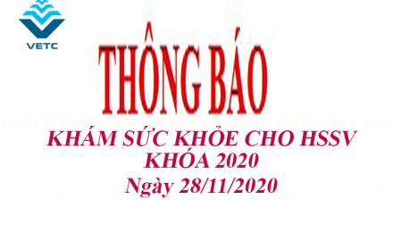 Khám sức khỏe cho học sinh, sinh viên khóa 2020