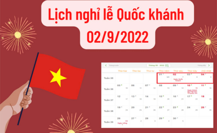 Thông báo nghỉ Lễ Quốc khánh ngày 02 tháng 09 năm 2022