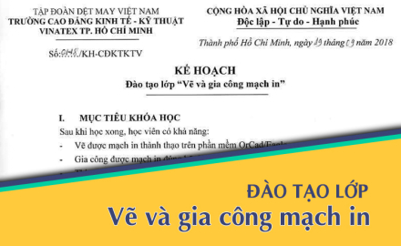 Đào tạo lớp Vẽ và gia công mạch in