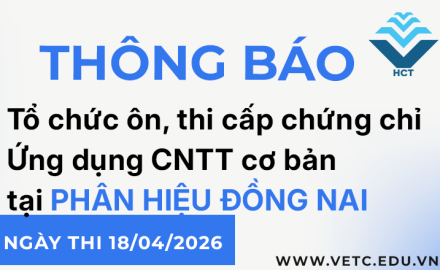 Thông báo về việc tổ chức ôn, thi cấp chứng chỉ Ứng dụng CNTT cơ bản (dành cho HS tại PHĐN)