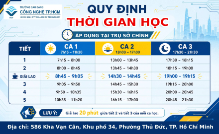 THÔNG BÁO THỜI GIAN HỌC THEO QUY ĐỊNH