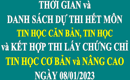 Thông báo, Tổ chức Ôn thi và Thi chứng chỉ Tin học, ngày 03/11/2024