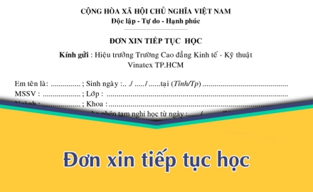 ĐƠN XIN TIẾP TỤC HỌC