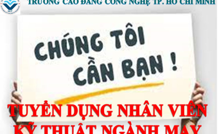 Thông báo tuyển dụng Kỹ thuật viên/Công nhân may