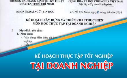 Kế hoạch thực tập tốt nghiệp tại doanh nghiệp