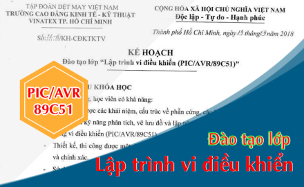 Đào tạo lớp Lập trình vi điều khiển PIC/AVR/89C51