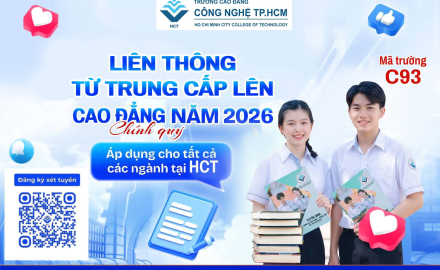 Thông báo tuyển sinh liên thông từ trình độ Trung cấp lên Cao đẳng năm học 2026 – 2027
