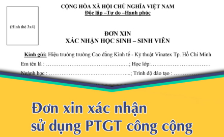 ĐƠN XIN XÁC NHẬN – PHƯƠNG TIỆN GIAO THÔNG