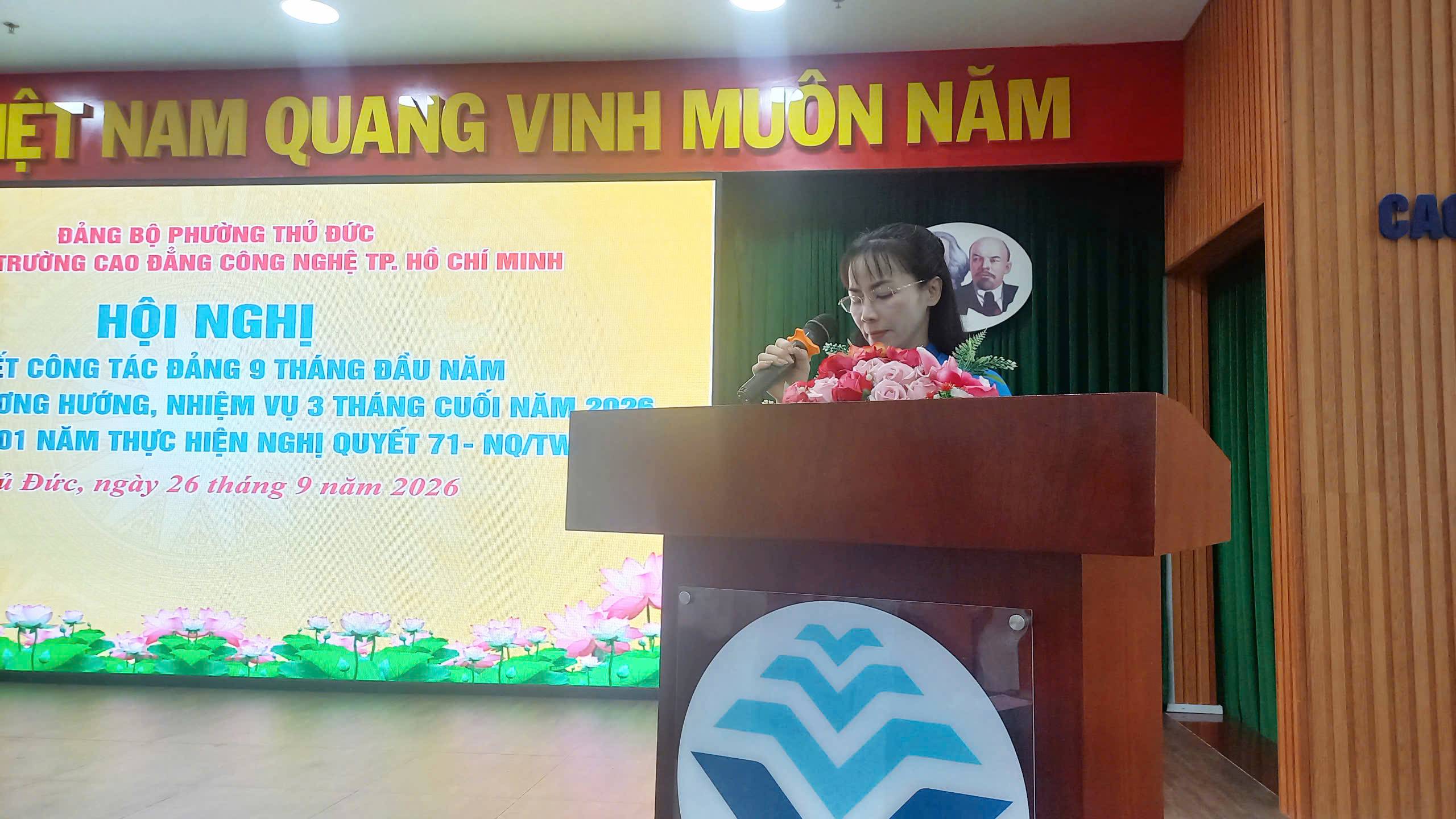 TRƯỜNG CAO ĐẲNG CÔNG NGHỆ THÀNH PHỐ HỒ CHÍ MINH